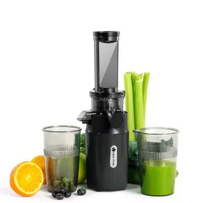VENTRAY Presse-agrumes compact &agrave; pression froide avec 60 tr/min &agrave; basse vitesse noir 