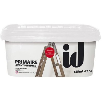 ID PARIS Primaire d'accrochage opacifiante avant peinture 2,5L  blanc