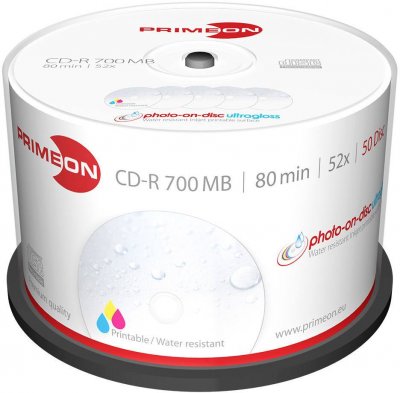 PRIMEON  - Disque vierge DVD-R, BD-R, DVD-R CD-R vierges (2761109) 700 MB