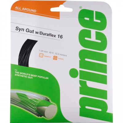 PRINCE  Synthetic Gut Duraflex 12 M Tennis Single String Noir 1.30 mm