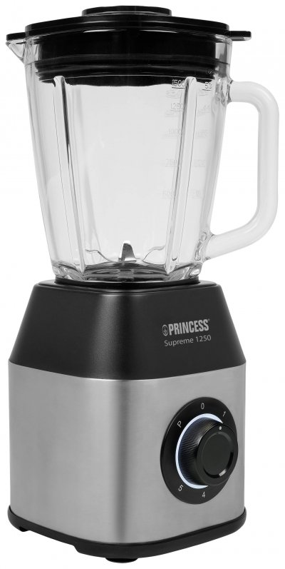 PRINCESS  Blender Solid Pro Mixeur sur pied 1400 W acier inoxydable, noir