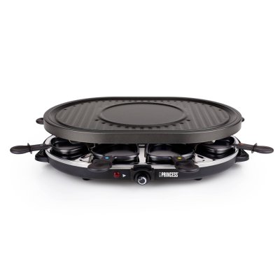 PRINCESS  Party Raclette avec 8 Ovale Grille Noir