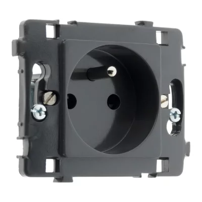 ZENITECH Prise 16A 2+T nu noir - Clarys