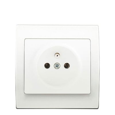 SIEMENS Prise 2P+T Blanc Delta Iris + Plaque basic Blanc  