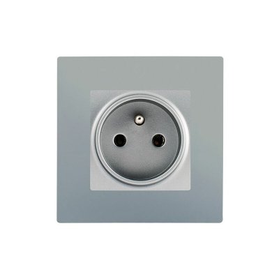 SIEMENS Prise 2P+T delta viva  silver - dispo 48H SIE013239