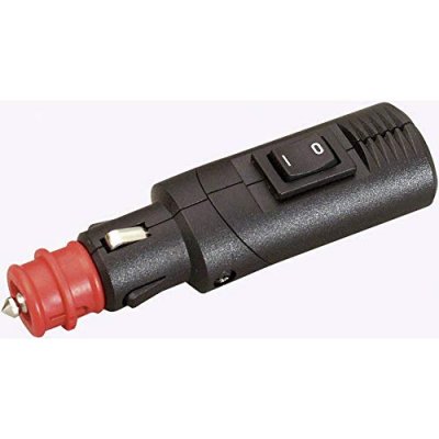 PROCAR Prise allume-cigare 8A m&acirc;le coud&eacute;e avec interrupteur 