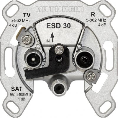 KATHREIN Prise antenne SAT, TV, FM  ESD 30 encastr&eacute; Prise terminale