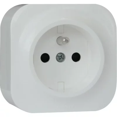 ARNOULD Prise de courant avec terre saillie Profil Eco - 16A - blanc