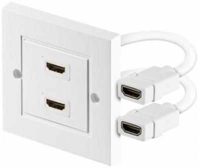 GOOBAY Prise encastrable HDMI, 2 port 