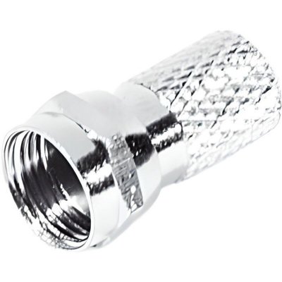  Prise F pour c&acirc;ble antenne coaxial SAT/TV - Connecteur m&acirc;le - Gris