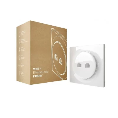 FIBARO Prise murale 2 ports rj45 walli ethernet - 
