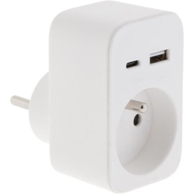 ZENITECH Prise murale 2P+T 16A 230V 3680W - USB A + USB-C - Watt and Co