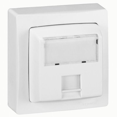 LEGRAND Prise RJ45 ASL cat&eacute;gorie6 FTP saillie blanc - 086047