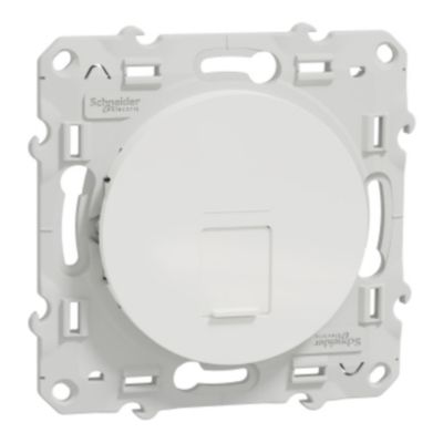 SCHNEIDER ELECTRIC Prise RJ45 encastrable - 8 pins Cat.5 - SCHNEIDER Odace - blanc