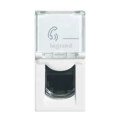 LEGRAND Prise RJ45 Multim&eacute;dia  Cat. 6 F/Utp Mosaic Blanc 1 Module