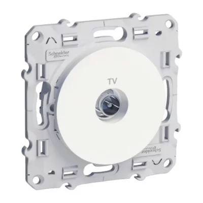 SCHNEIDER ELECTRIC Prise Rj45 Odace Blanc T&eacute;l&eacute;phone Et Ou Informatique Cat.6