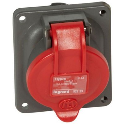 LEGRAND Prise Tableau 16 Amp&egrave;res 3P+T Ip44 Rouge -  Hypra 52223