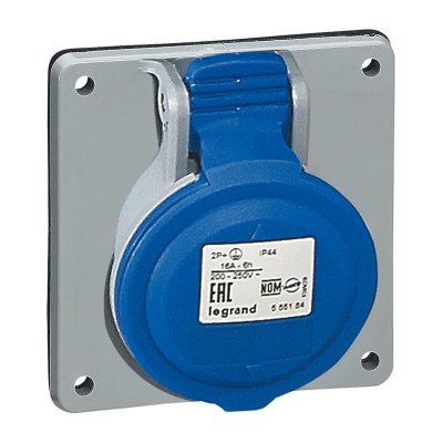 LEGRAND Prise Tableau - 32 Amp&egrave;res - 2P+T - Ip44 - Bleu -  555484