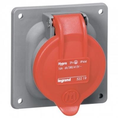 LEGRAND Prise Tableau 32 Amp&egrave;res 3P+N+T Ip44 Rouge -  Hypra Eu 52920