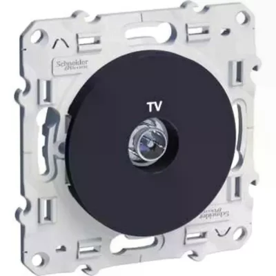 SCHNEIDER ELECTRIC Prise T&eacute;l&eacute;vision - Anthracite - Fixation Par Vis - Schneider Odace
