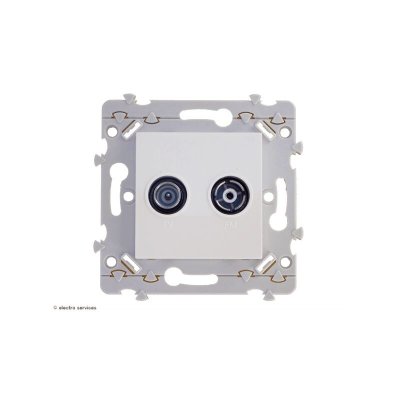 HAGER Prise Tv+ Fm - 1 Entr&eacute;e -  Essensya