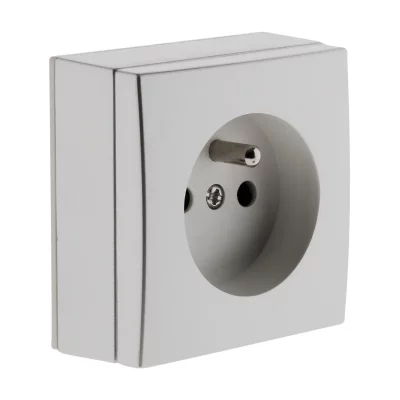 ZENITECH Prise  2P+T 16A saillie Bel'Vue - Chrome