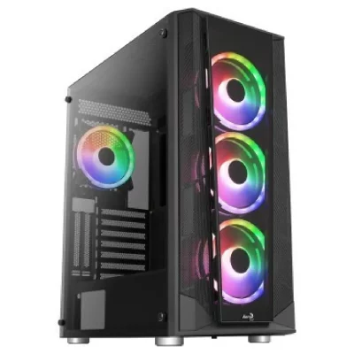 AEROCOOL Prismbkv3 usb verre tremp&eacute; argb pc noir