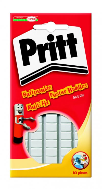 PRITT  Pack de 65 pastilles adh&eacute;sives repositionnables MULTI-FIX