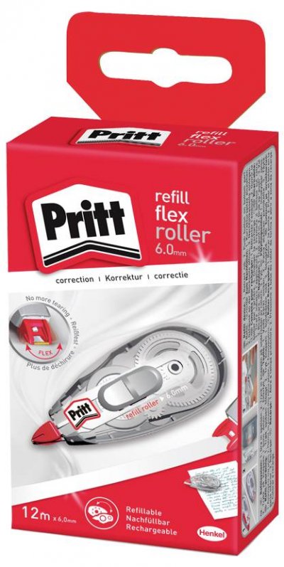 PRITT   roller correcteur refill flex 970, (l)6,0 x (l)12 m noir