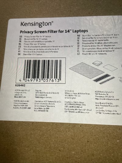 KENSINGTON Privacy filter 2 way removable 35.6cm 14- Wide 16:9