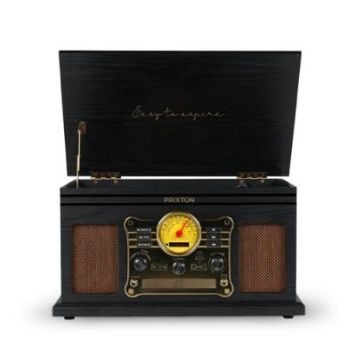 PRIXTON  - Platine Vinyle Century Bluetooth - Reproduit Et Convertit Des Vinyles-cd-mps-cassette-usb
