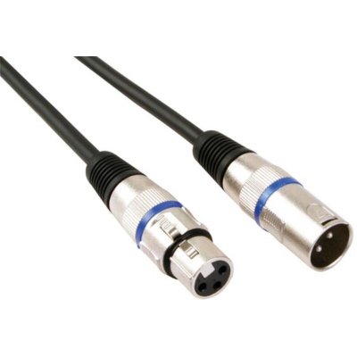 HQ POWER Pro C&acirc;bles audio XLR C&acirc;ble et plug, 144808&nbsp;HQ, 3&nbsp;m, Noir