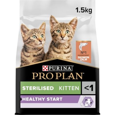 PRO PLAN  Aliment St&eacute;rilis&eacute; Optistart Riche en Saumon pour Chat 1,5 kg