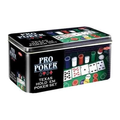 TACTIC Pro Poker Coffret metal tout en 1