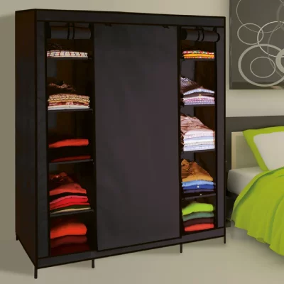 PROBACHE Armoire de rangement - Tissu - Noir 