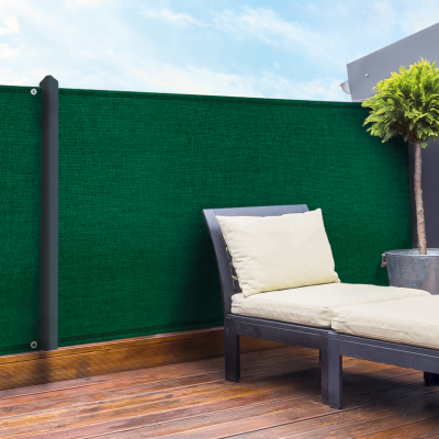 IDMARKET Probache - Brise Vue renforc&eacute; 1 x 10 M Vert 90 GR/m&sup2; Classique