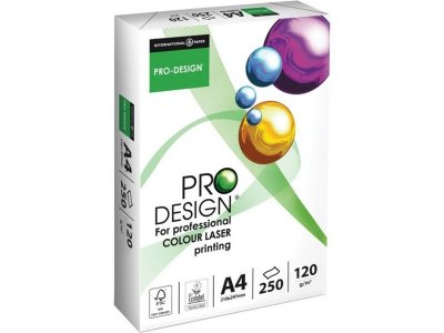 PRO DESIGN Prodesign Ramette De 250 Feuilles Papier Blanc 120g A4 29.7x21cm