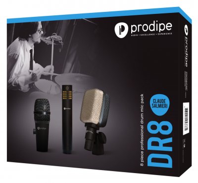 PRODIPE  dr8 - set de 8 microphones pour batterie claude salmi&eacute;ri