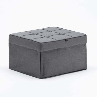 LE ROI DU RELAX Produce Shop Pouf fauteuil lit pliant en tissu Sweet Relax - Gris