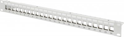 DIGITUS Professional DN-91410 - Tableau de connexions - RJ-45 X 24 - RAL 7035 - 1U - 19