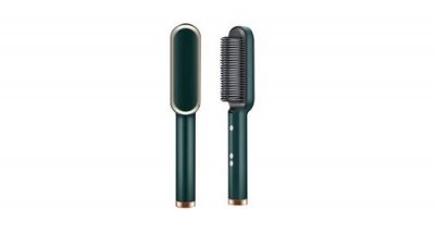 YOKULI Professionnel tourmaline c&eacute;ramique bigoudi brosse cheveux peigne d&eacute;frisants fer &agrave; friser vert 