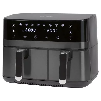 PROFI COOK  PC-FR 1295 H Friteuse &agrave; air chaud 9 l 2700 W 2 thermostats s&eacute;par&eacute;s noir, inox