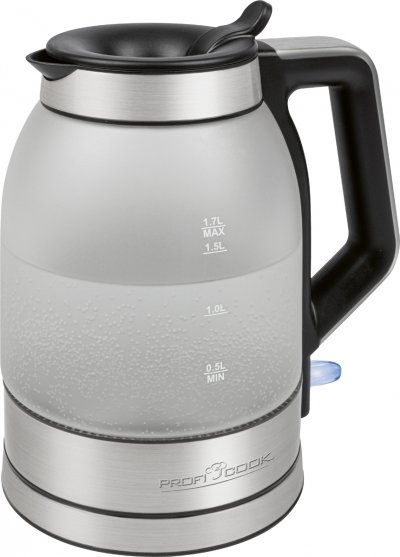 PROFICOOK Profi Cook PC-WKS 1215 G Bouilloire sans fil, protection contre la surchauffe acier inoxydable, noir