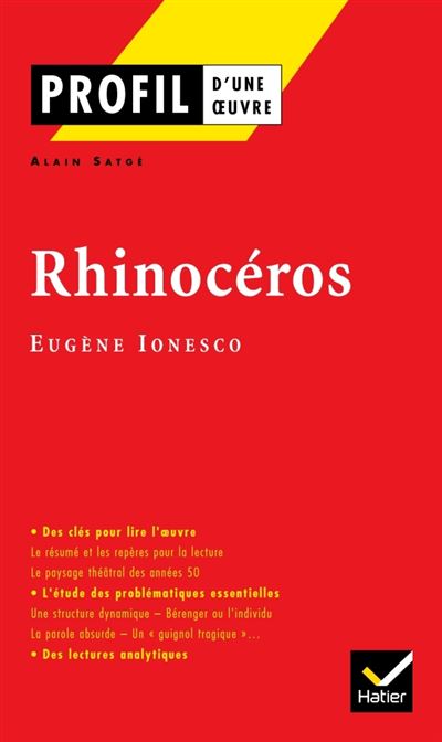 Profil d'une oeuvre : Rhinoc&eacute;ros de Ionesco