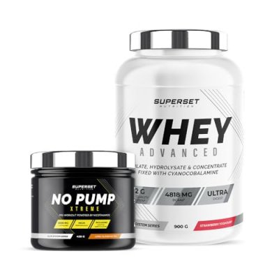 SUPERSET NUTRITION Programme Fitness Energie - 100% Whey Proteine Advanced 900g Choconut - No Pump Xtreme Pina Colada 