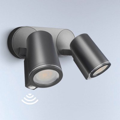 STEINEL Projecteur d'ext&eacute;rieur &agrave; capteur Spot Duo Sensor Noir  Noir
