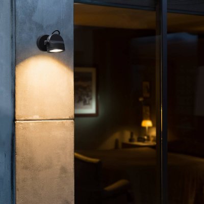 FARO BARCELONA Projecteur de jardin gris fonc&eacute; Alfa