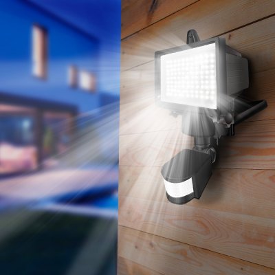 LUMI JARDIN Projecteur solaire avec d&eacute;tecteur COOPER BLACK Noir Plastique 1000LM