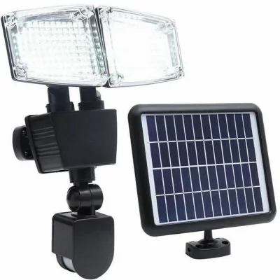 LUMI JARDIN Projecteur solaire avec d&eacute;tecteur douglas noir abs 9w LUM3760093542890