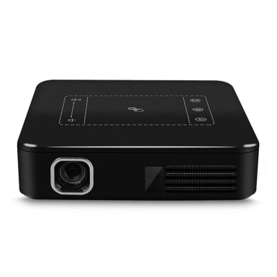 YONIS Projecteur Vid&eacute;o Android 7.1.2 Vid&eacute;oprojecteur Quad Core 2+16Go WiFi USB Noir -